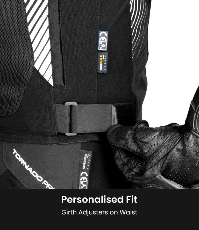 Rynox Apex Evo Jacket - CE Certified Class AA-Black White - Image 16