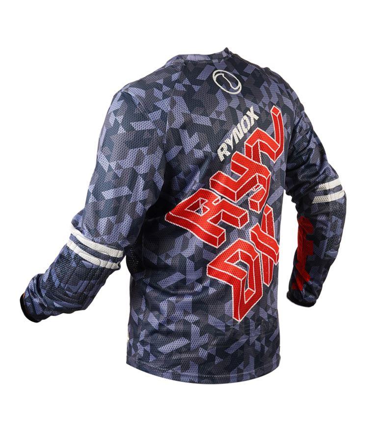 Rynox Fusion Neo Offroad Jersey - Grey Red - Image 9