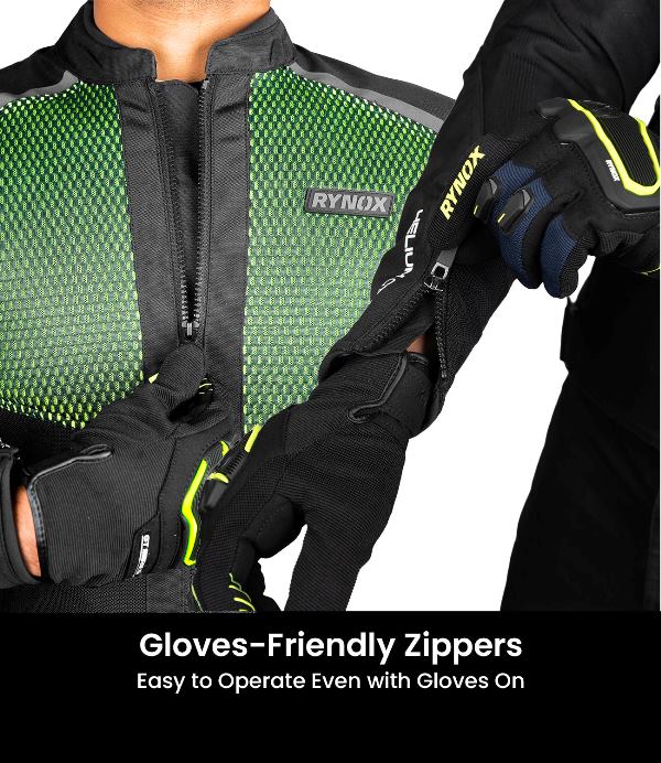 Rynox Helium GT 3 Jacket-Black Hi-viz Green - Image 12