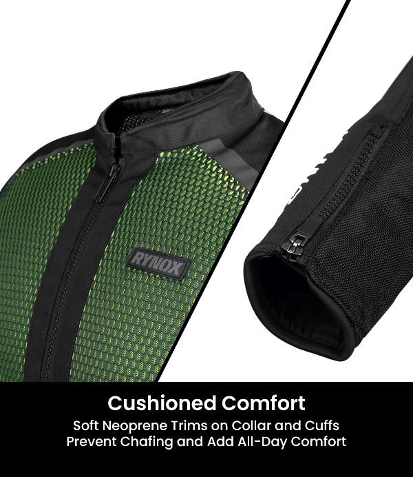 Rynox Helium GT 3 Jacket-Black Hi-viz Green - Image 5