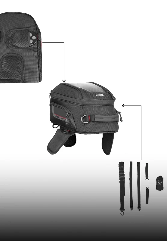 Rynox Optimus Tank Bag 10L - Black - Image 3