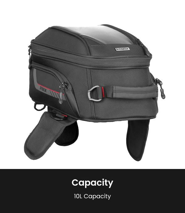 Rynox Optimus Tank Bag 10L - Black - Image 9