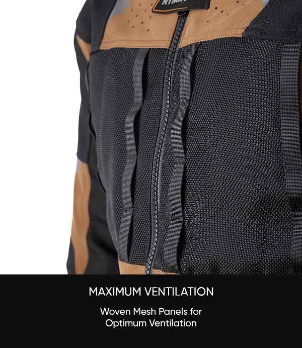 Rynox Outlander Pro Jacket – CE Certified Class AA (Black-Brown) - Image 19