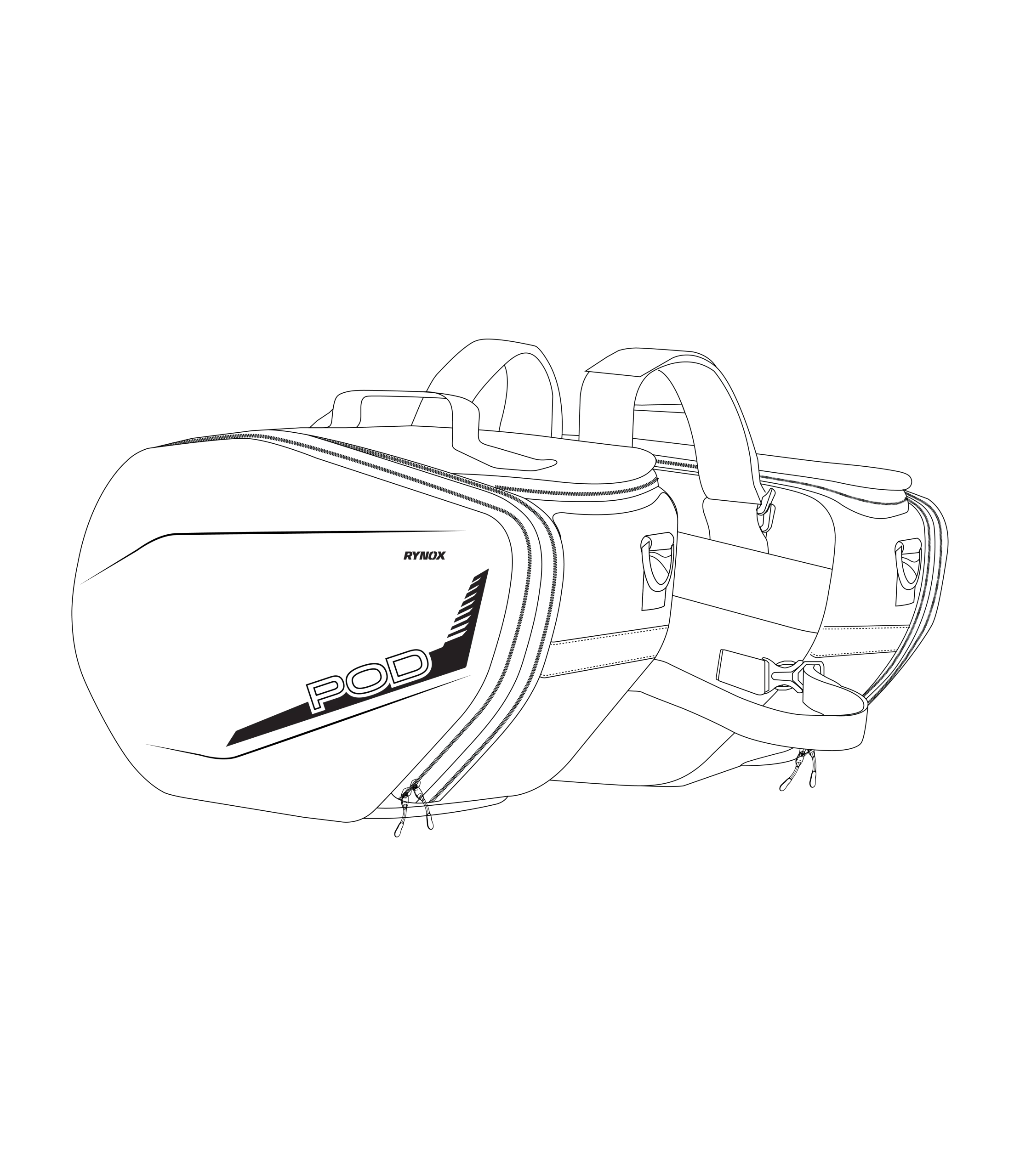Rynox-Pod 52L saddlebags Stormproof - Image 15