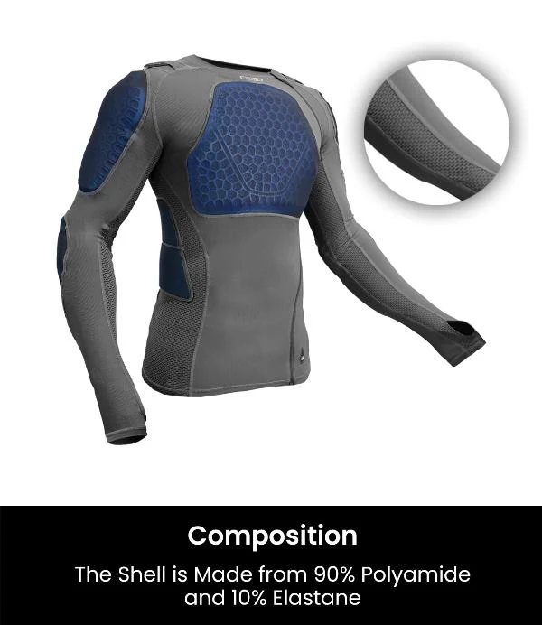 Rynox Quest Pro 2 Protective Base layer-Upper (Grey) - Image 8