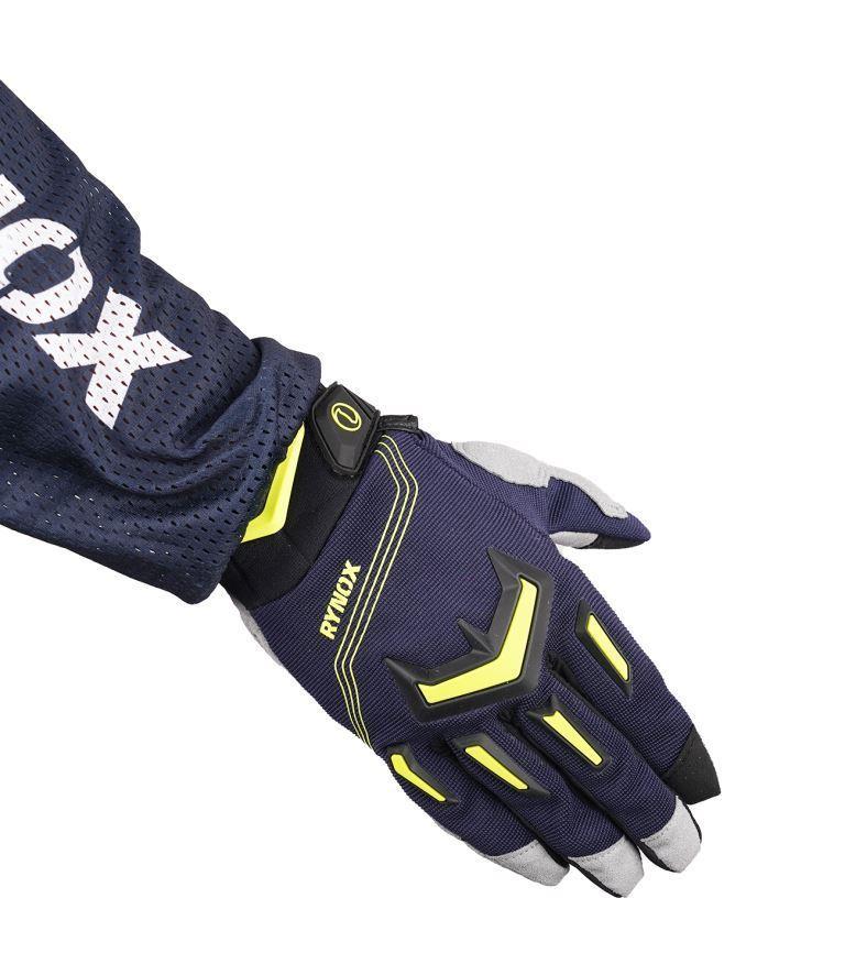 Rynox Switchback Neo Offroad Jersey - Blue Hi-Viz Green - Image 4