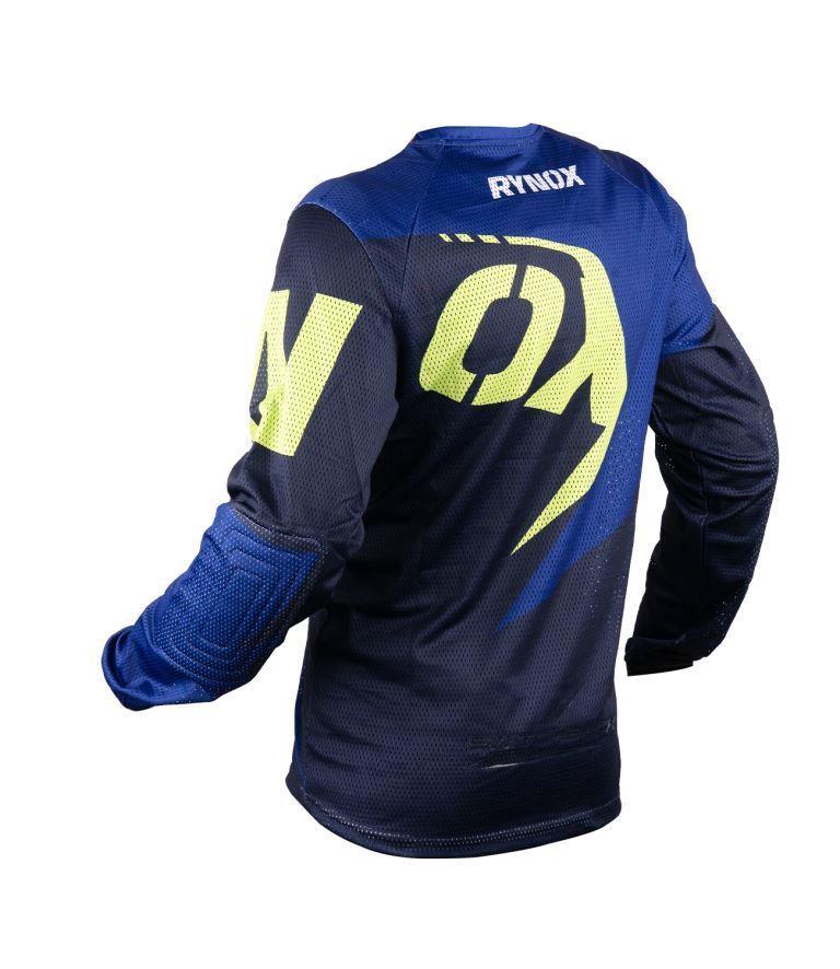 Rynox Switchback Neo Offroad Jersey - Blue Hi-Viz Green - Image 5
