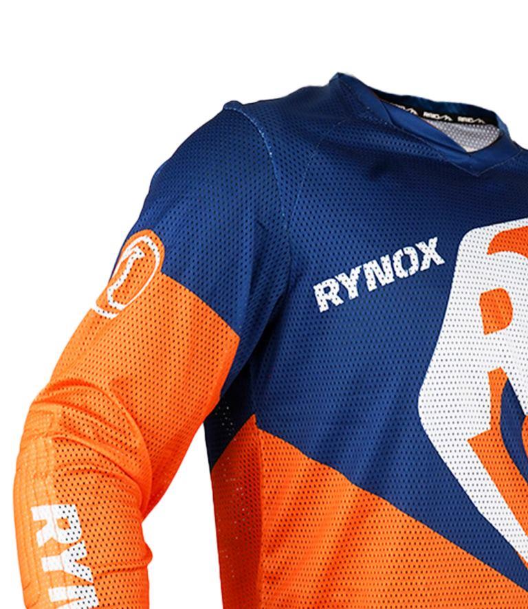 Rynox Switchback Neo Offroad Jersey - Hi-viz Orange Blue - Image 5