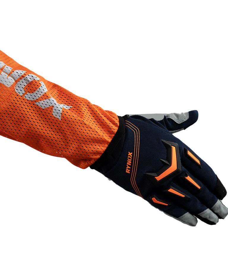 Rynox Switchback Neo Offroad Jersey - Hi-viz Orange Blue - Image 7