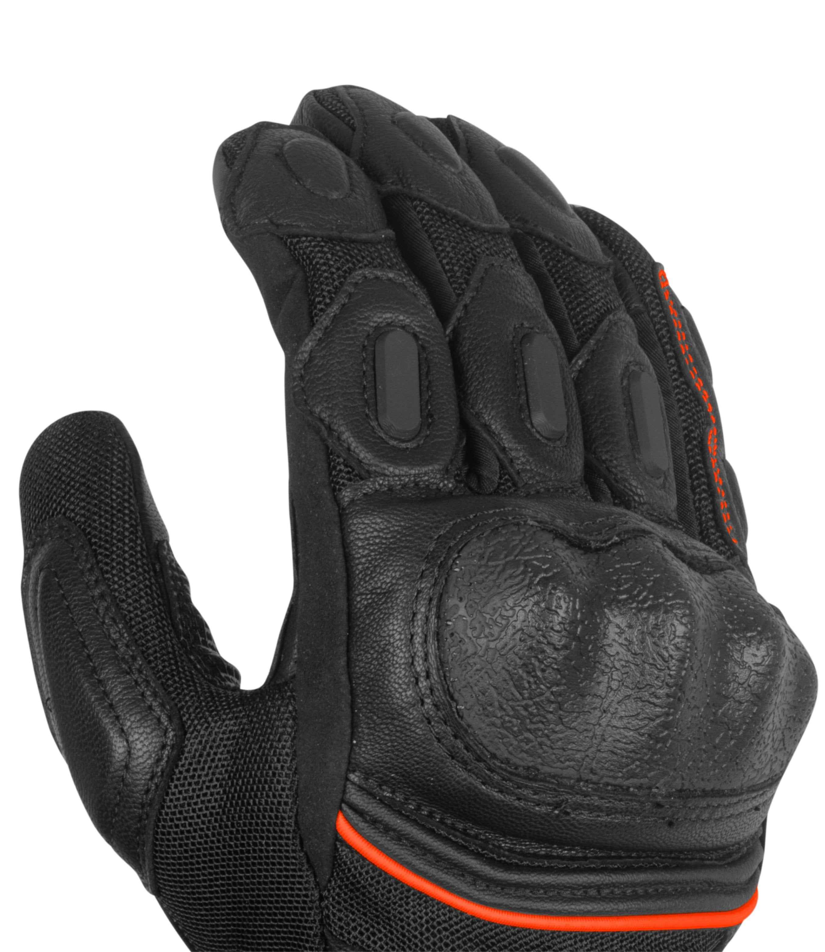 RYNOX Tornado Pro 3 Gloves - Black Orange - Image 3