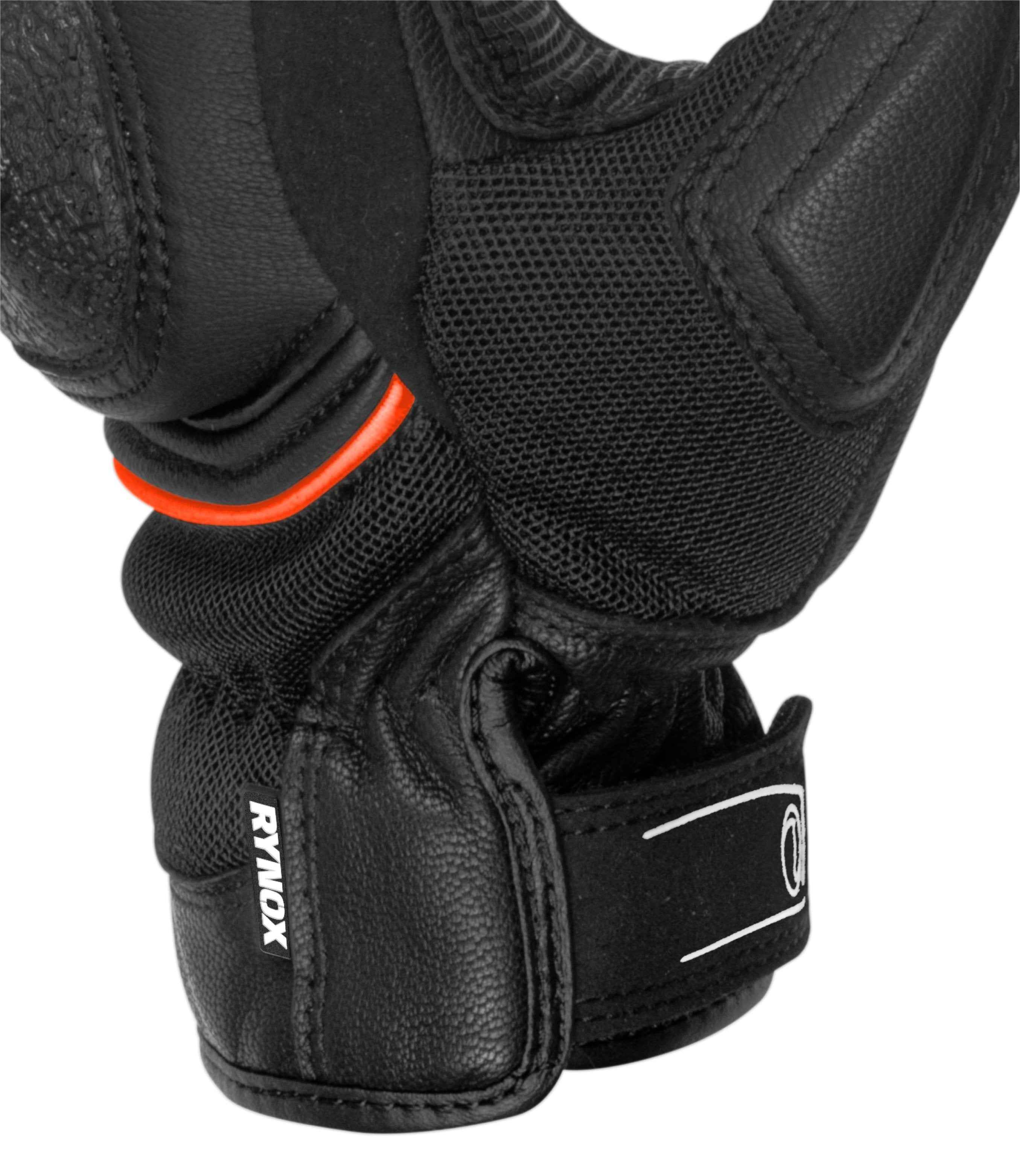 RYNOX Tornado Pro 3 Gloves - Black Orange - Image 4