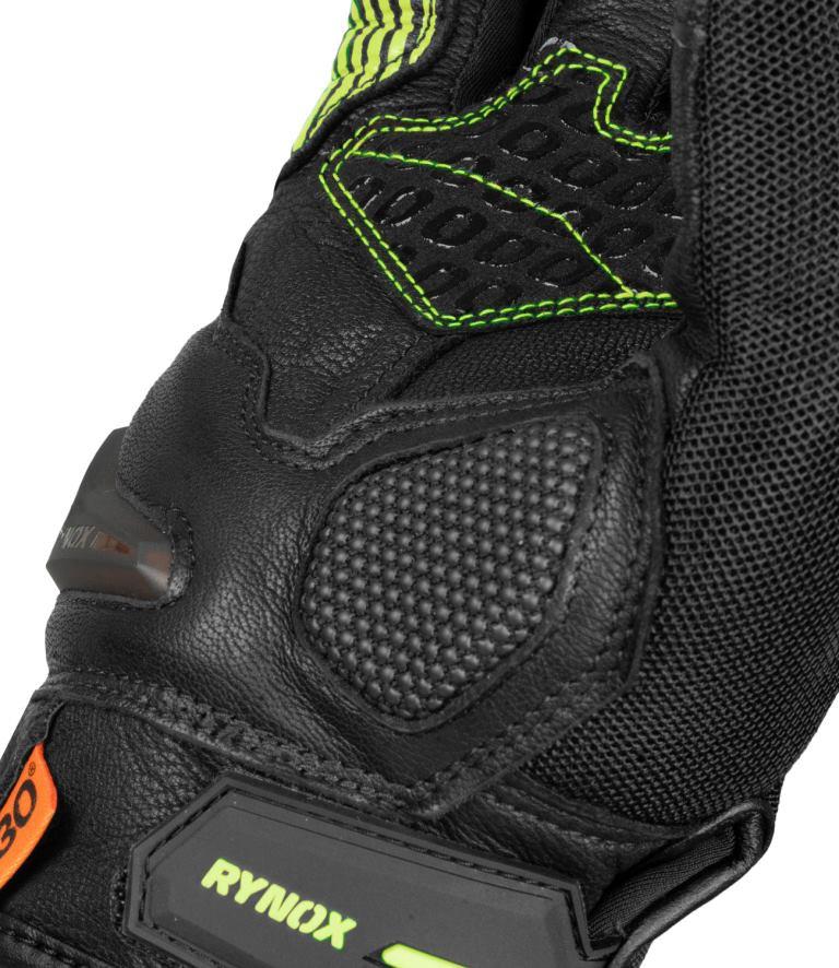 Rynox Tornado Pro 4 Gloves - Black Hi-Viz Green - Image 6