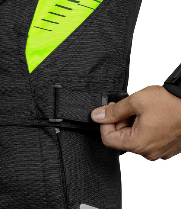 Rynox Tornado Pro 4 Jacket-CE Certified Class A - Black Hi-Viz Green - Image 4