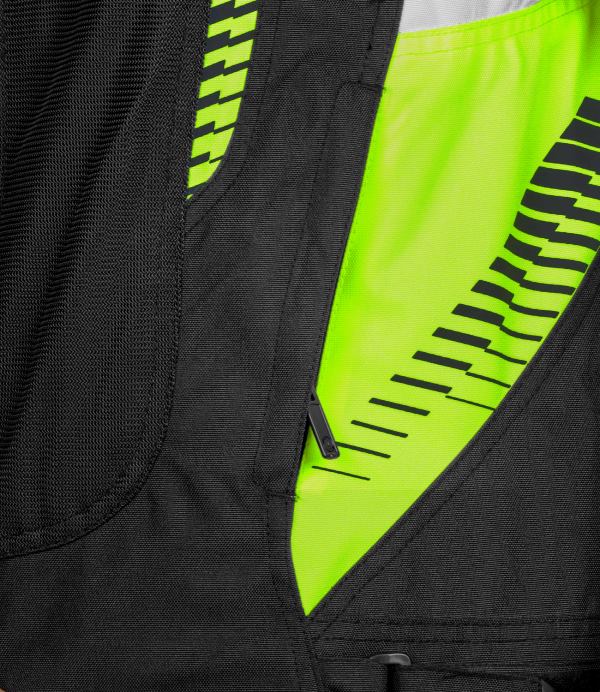 Rynox Tornado Pro 4 Jacket-CE Certified Class A - Black Hi-Viz Green - Image 5