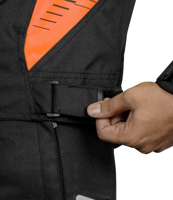 Rynox Tornado Pro 4 Jacket-CE Certified Class A - Black Orange - Image 4