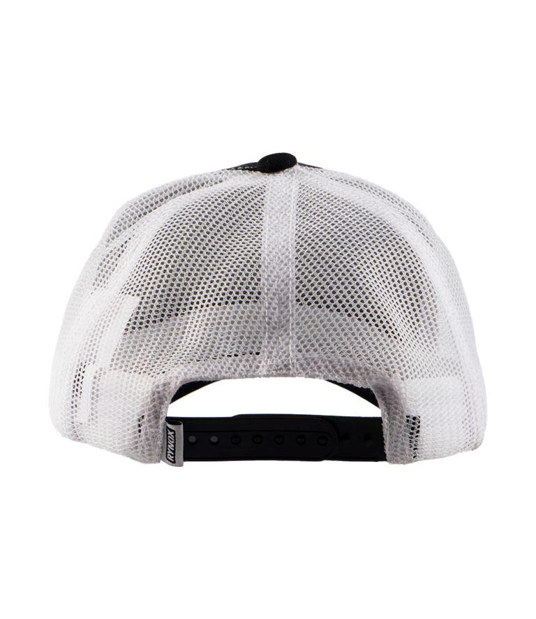 Rynox Wordmark Trucker Cap - Black White Mesh - Image 4