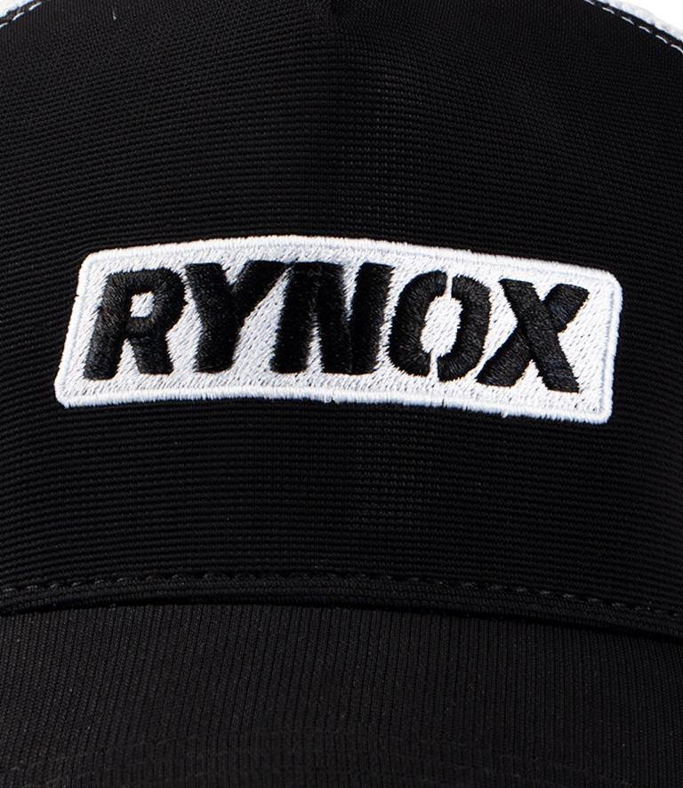 Rynox Wordmark Trucker Cap - Black White Mesh - Image 5