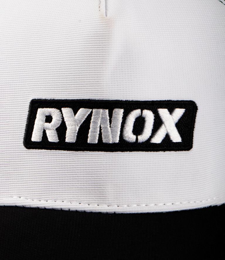 Rynox Wordmark Trucker Cap - White Black Mesh - Image 4