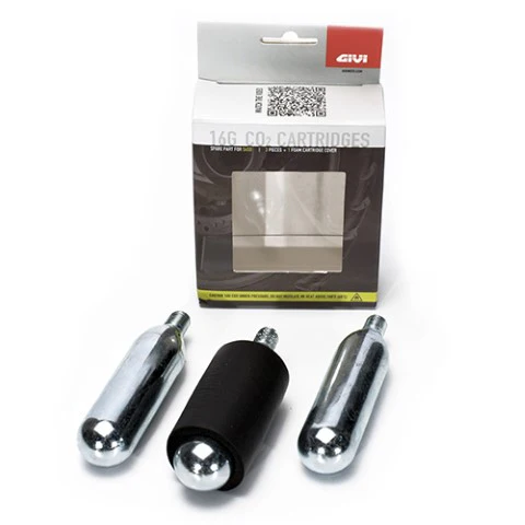 S450KIT Set of Three Co2 Cans for Tubeless Tyres Repair Kit (S450) - Givi
