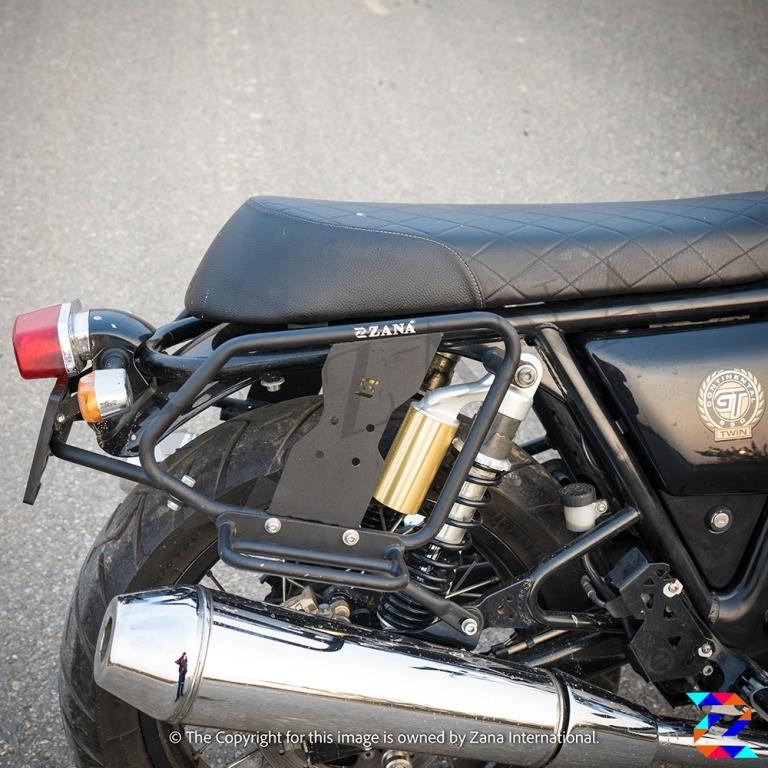 Saddle Stays with Exhaust Shield with Jerry Can Mounting Texture Matt Black for GT/INTERCEPTOR650 - ZI-8134 - Image 2