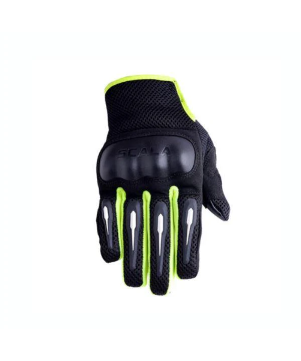 Scala Air Riding Gloves (Black Hi Viz)