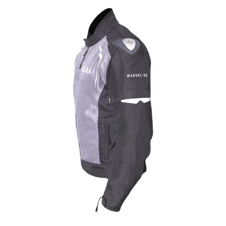 Scala Marvel V2 Riding Jacket Black and Gray - Image 5