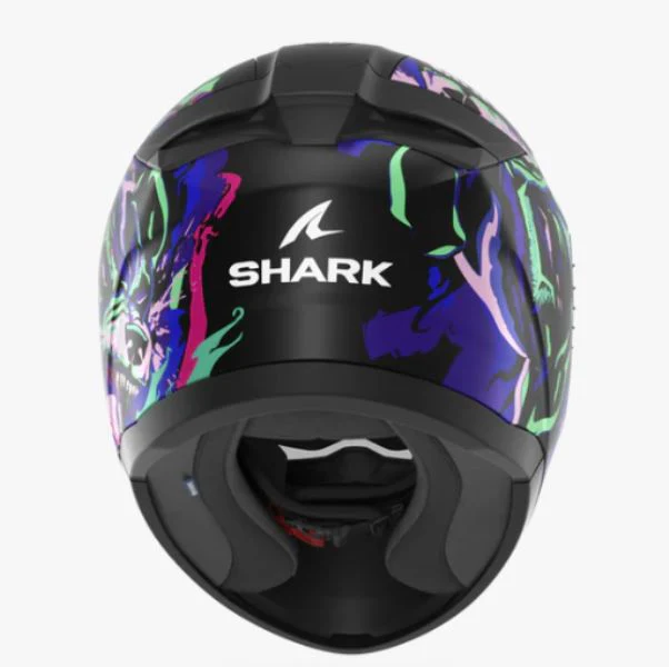 Shark Ridill 2 Helmet Raging Beast Matte Black Violet Green (KVG) - Image 5