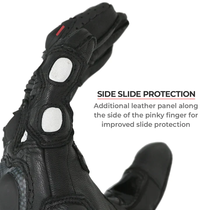 Shifter–Short Motorcycle Black Riding Gloves by Viaterra - Image 7