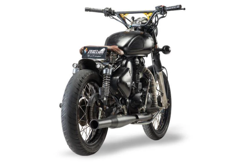 Silver Stallion-Exhaust (Black-Matte) For Royal Enfield - Sturdy ( Uce ) Classic / Thunderbird - Image 2