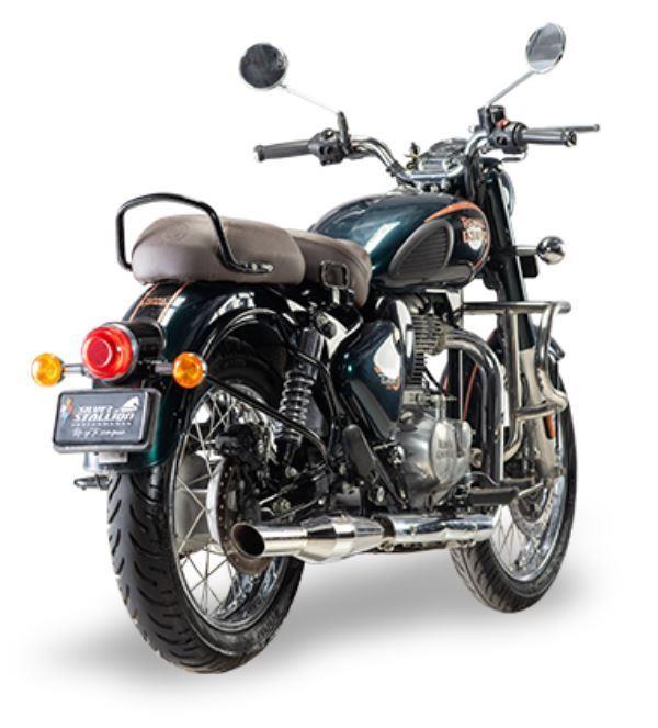 Silver Stallion Exhaust For Royal Enfield Classic / Thunderbird 350-Silver - Image 2