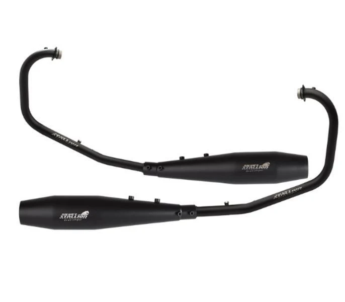 Silver Stallion-Full System (Black-Matte) For Royal Enfield Interceptor / GT 650 (Twins)