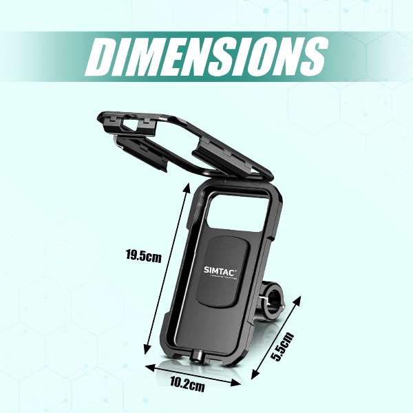 Simtac-Mobile Holder Waterproof Wireless Charger With USB C For Bikes/ Scooters (MHWPWC-15C) - Image 2