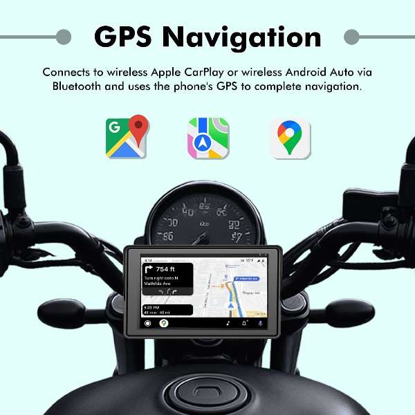 Simtac Motorcycle 5 Navigation System With Camera DVR - M4D - Image 2