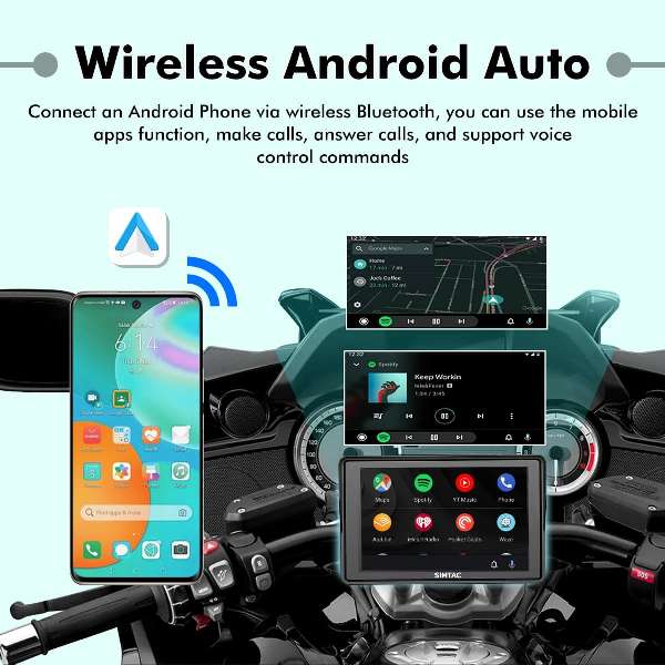 Simtac Motorcycle 5 Navigation System With Camera DVR - M4D - Image 3