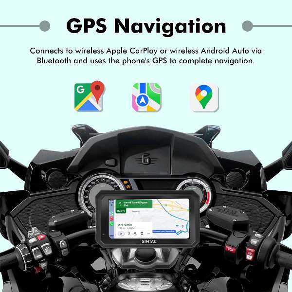 Simtac Detachable Motorcycle Navigation Screen 6.0 Inch IPS Screen (M8DT) - Image 5