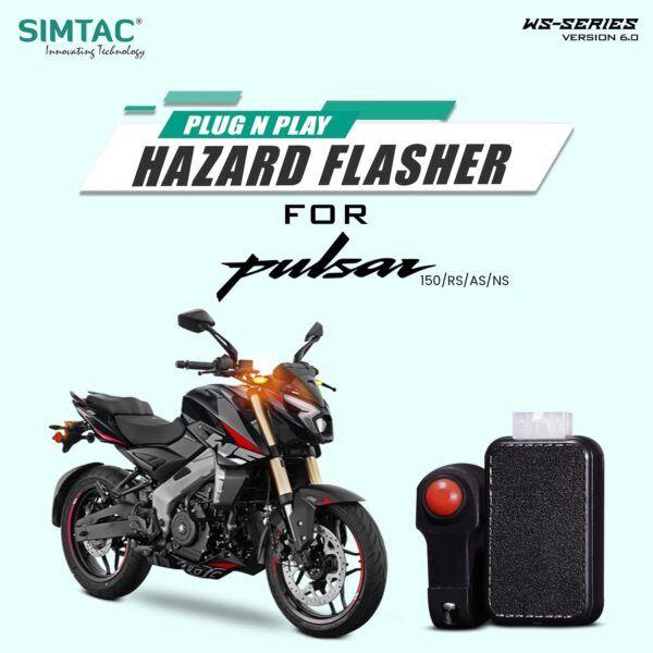 Simtac Plug N Play Hazard Flasher with Switch For Bajaj – Version 6.0 (BJS-WS6)