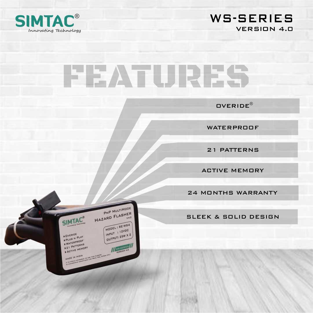 SIMTAC Plug &amp; Play Hazard Module [V4.0] for RE Thunderbird (BS4/BS6) Till 2020 Hazard Flasher/Adapter/Module-RE-WS4 - Image 3