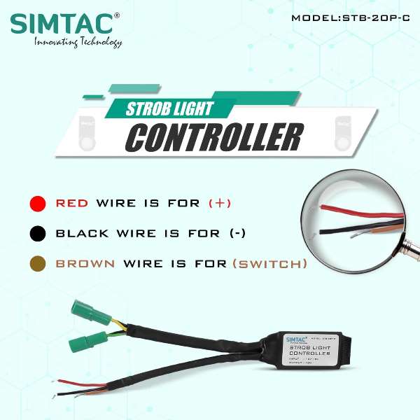 Simtac Strobe Lights Kit - For Bikes - STB - Image 6