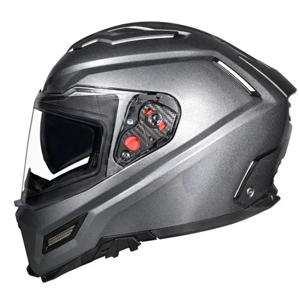 SMK-Agnar Solid Full Face Helmet-Anthracite GLDA 600 - Image 2