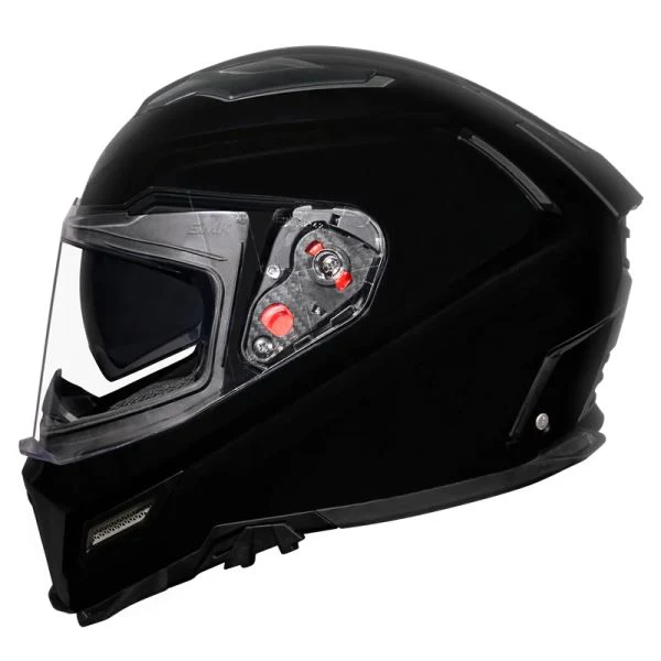 SMK-Agnar Solid Full Face Helmet-Black GL 200 - Image 2