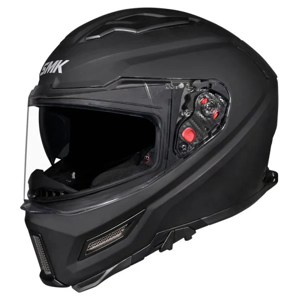 SMK-Agnar Solid Full Face Helmet-Black MA 200