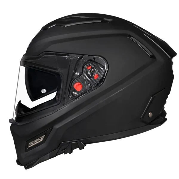 SMK-Agnar Solid Full Face Helmet-Black MA 200 - Image 2