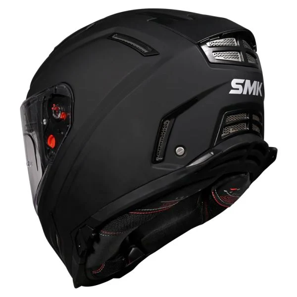 SMK-Agnar Solid Full Face Helmet-Black MA 200 - Image 3