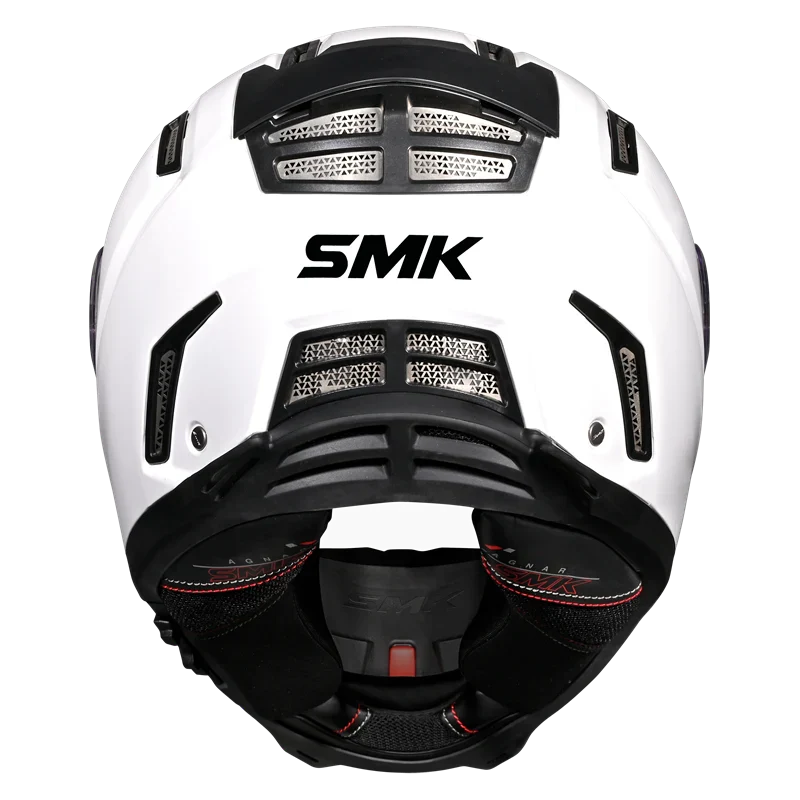 SMK-Agnar Solid Full Face Helmet-White GL 100 - Image 2