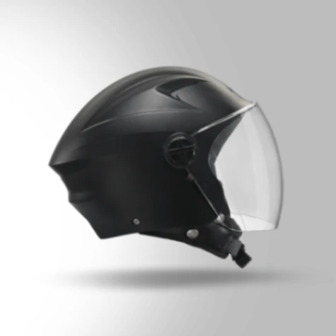 SMK Open Face Helmets - Ray Black - Image 5