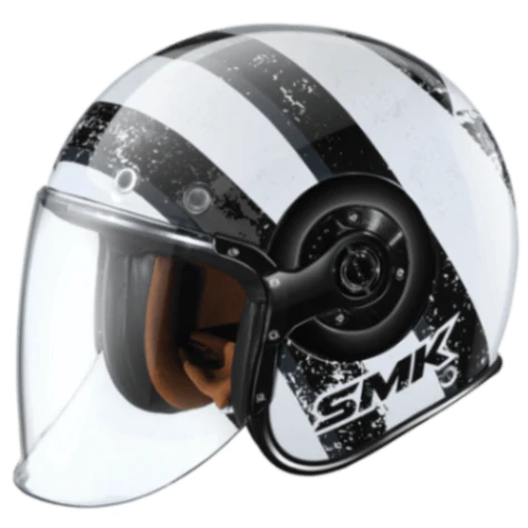 SMK Retro Jet Pinstripe - Open Face Helmet - GL 166
