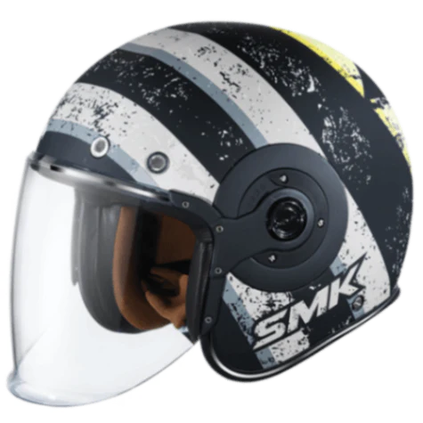 SMK Retro Jet Pinstripe - Open Face Helmet - MA 274