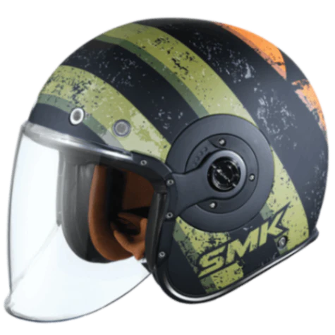 SMK Retro Jet Pinstripe - Open Face Helmet - MA 287