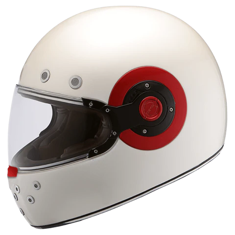 SMK Retro Solid – Full Face Helmets – White GL 130