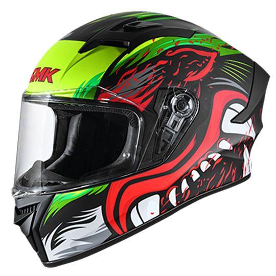 SMK Stellar Animal Matt Black & Green Helmet - MA234